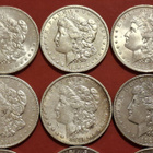 USA 9 x 1 $ silver: 6 x Morgan Dollar + 3 x Peace Dollar. - pikkukuva 2