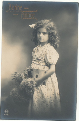 Soma tyttönen - vanha kortti