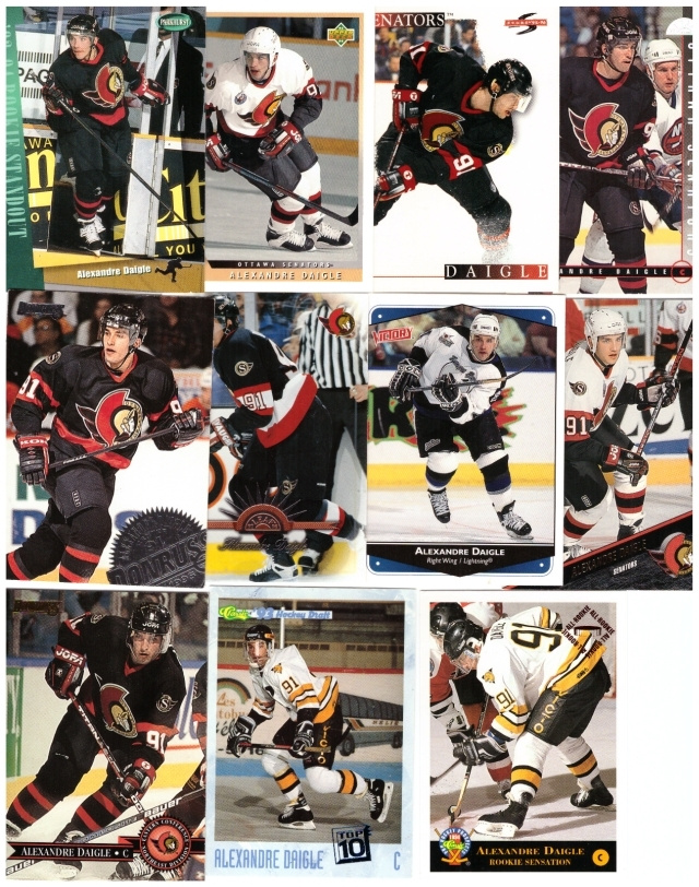 11 x ALEXANDRE DAIGLE Senators, Lightning