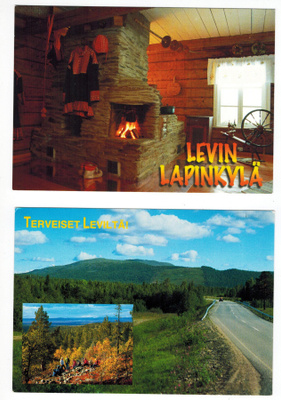 Levin Lapinkylä ja Levitunturi - POSTIKORTTI 2 KPL