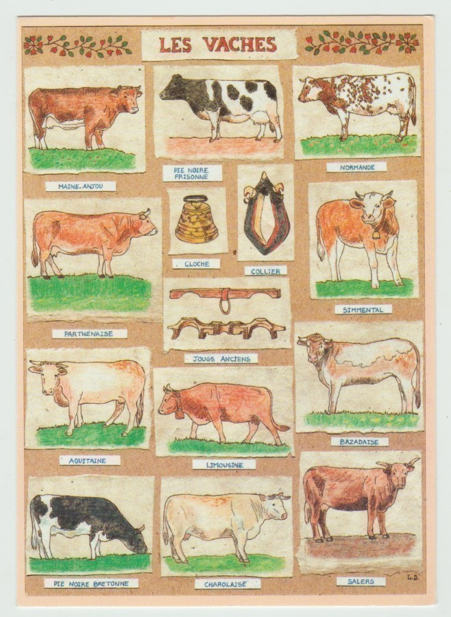 Cartes d`Art / Louise Deletang : Les Vaches    (R)
