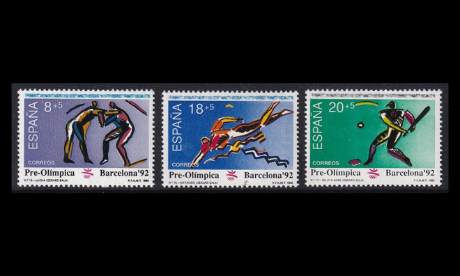 Espanja 2953-5 ** Kesäolympialaiset Barcelona (1990)