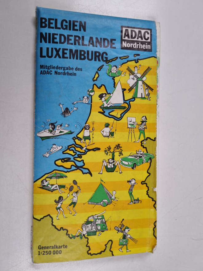 General Karte Benelux vom ADAC Nordheim : Belgien - Niede...