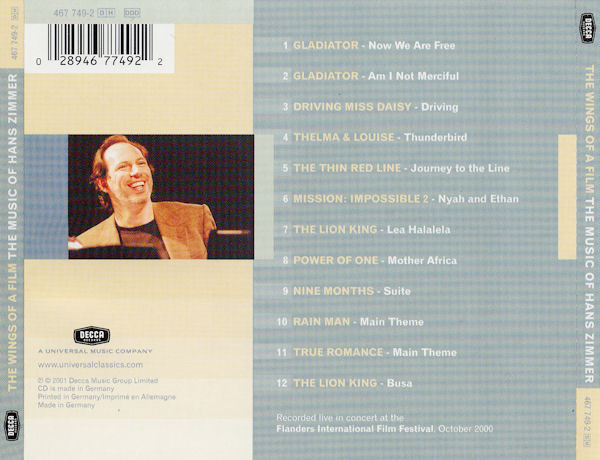 HANS ZIMMER - WINGS OF A FILM