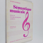 Alain Danielou : Semantique musicale : essai de psycho-ph... - pikkukuva 1