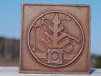 Veljekset Sundqvist leimalla merkki. Halkaisija - 44 mm. Ron