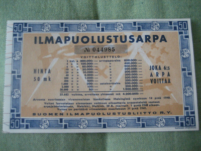 Ilmapuolustus Arpa v.1940 Talvisota vuosi.