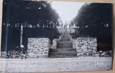 Jyväskylä, Harjun portaat, vanha mv vkpk, p. 1939 + SPR-merk