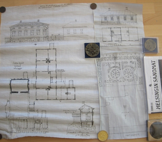 3 VANHAA Piirrosta Karttaa Pietarsaari 1902 Sign J.Åkerström