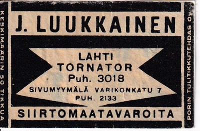 Lahti, Tornator.  J. Luukkainen ,  s94