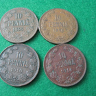 4 kpl 10 penniä - 1866-1914 - pikkukuva 1