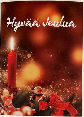 "Kynttilä oksalla"-KULKEMATON JOULUKORTTI