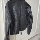 Musta Biker Keinonahkatakki / Nahkatakki keinonahkaa L - pikkukuva 2