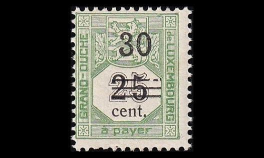 Luxemburg P-9 * Porto 30/25 C (1920)