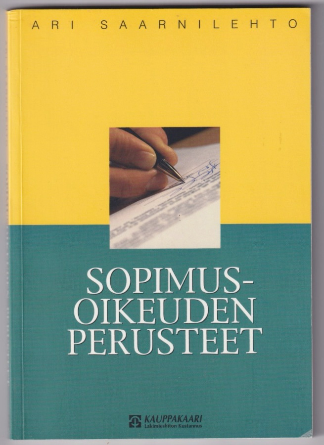 Ari Saarnilehto: Sopimusoikeuden perusteet