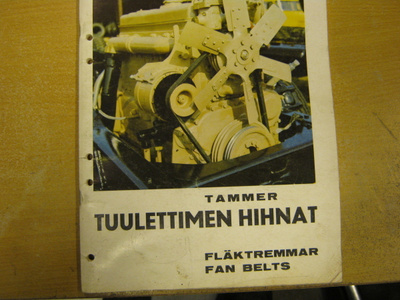 Tammer tuulettimen hihnat luettelo