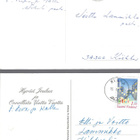 2 KPL KIIKKA LEIMOILLA JOULUKORTIT 1987 JA 1989 KULKENEITA H - pikkukuva 1