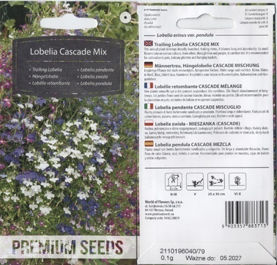 Lobelia "Cascade Mix" - siemenet #