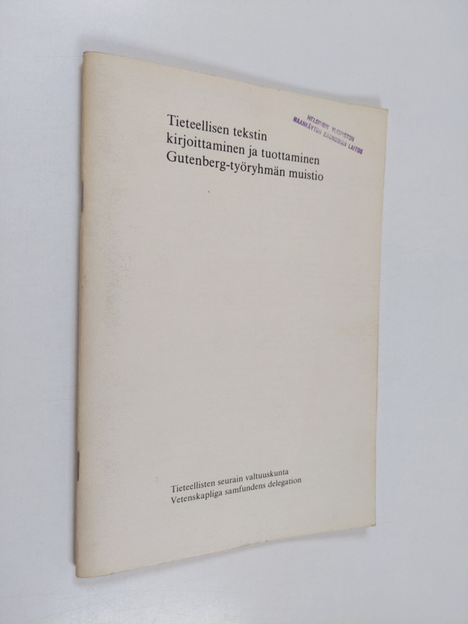 Per-Edvin Persson ym. : Tieteellisen tekstin kirjoittamin...