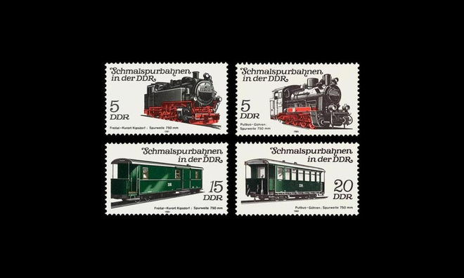 DDR 2629-32 ** Kapearaiteinen rautatie (1981)