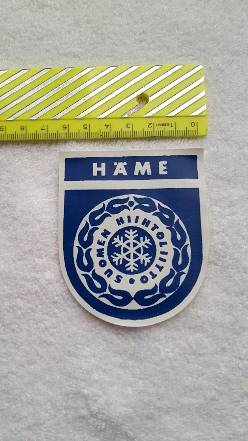 HÄME Kangasmerkki Hiihtoliitto VINTAGE