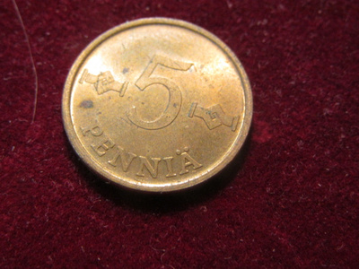 5 penniä 1965