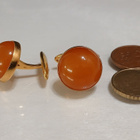 Vintage Venäläinen meripihka kalvosinnapit - pikkukuva 3
