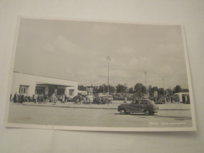 Postikortti Oulu Linja-Auto Asema 1950-l Alkup.Mallikappale