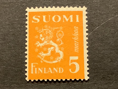 311 / 1946 M30 Leijona keltainen 5 mk ** postituore