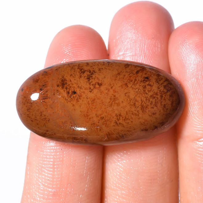 Erikoisempi väri ruskea obsidiaani 29.70 ct pyörtöhiottu