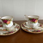 Royal Albert Old Country Roses kahvikupit ja kakkulaut 2 kpl - pikkukuva 3