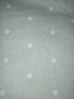 Vihreä valkoinen polka dots kangas 220*150cm