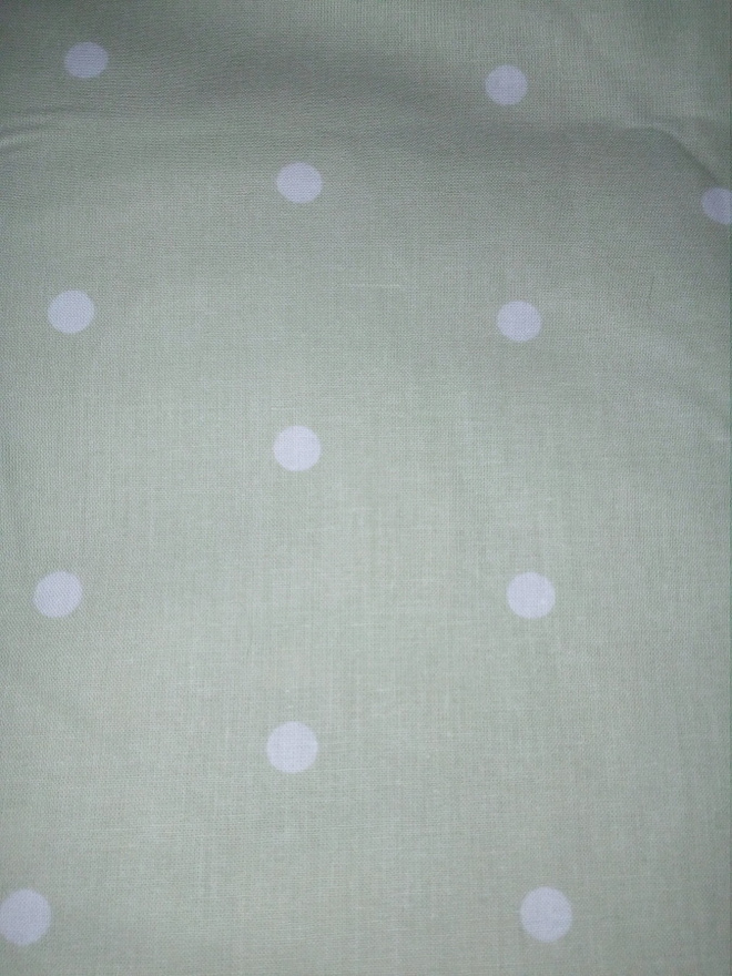 Vihreä valkoinen polka dots kangas 220*150cm