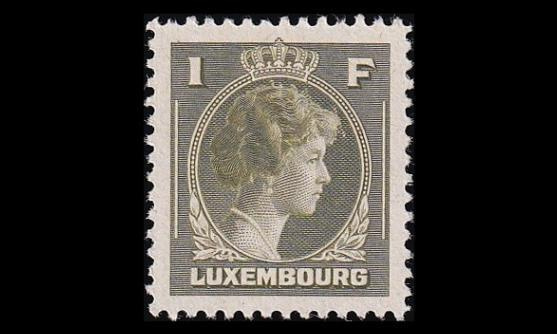 Luxemburg 359 ** Käyttösarja Charlotte 1 Fr (1944)