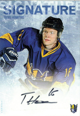 2016-17 Cardset TEEMU HENRITIUS Jukurit Signature nimmari
