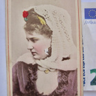 VANHA CDV Valokuva Julkkis Näyttelijä? Käsinvärjätty 1870-l - pikkukuva 1