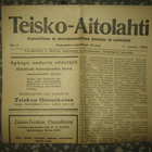 Sanomalehti: Teisko-Aitolahti 2kpl - pikkukuva 1