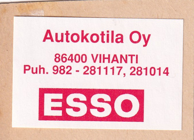 Vihanti, Autokotila Oy .  ESSO,   b428
