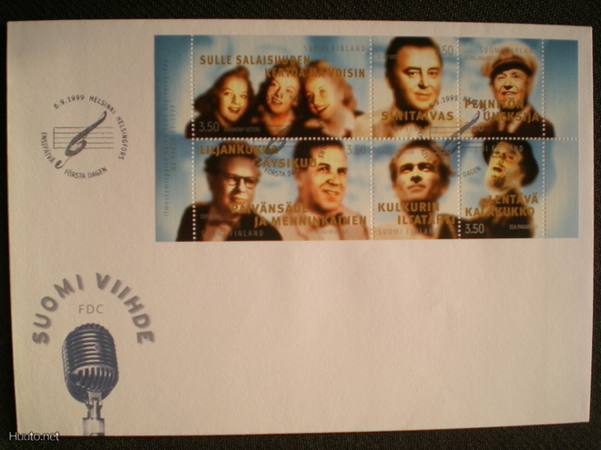 FDC Suomi-viihde 3,50 mk 6.9.1999 - LaPe 1480-1485 V45