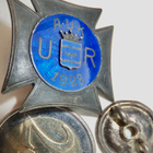 VANHA Ruuvimerkki Kurssiristi AUK UR 1928 Hopeaa - pikkukuva 1