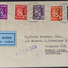 Mallin 1930 merkkien lentopostikirje Argentiinaan 1950 - pikkukuva 1