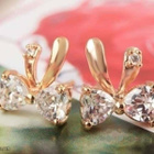 378 .. 9K Gold Perfect Zirkon Kauniit .. Korvakorut - pikkukuva 4