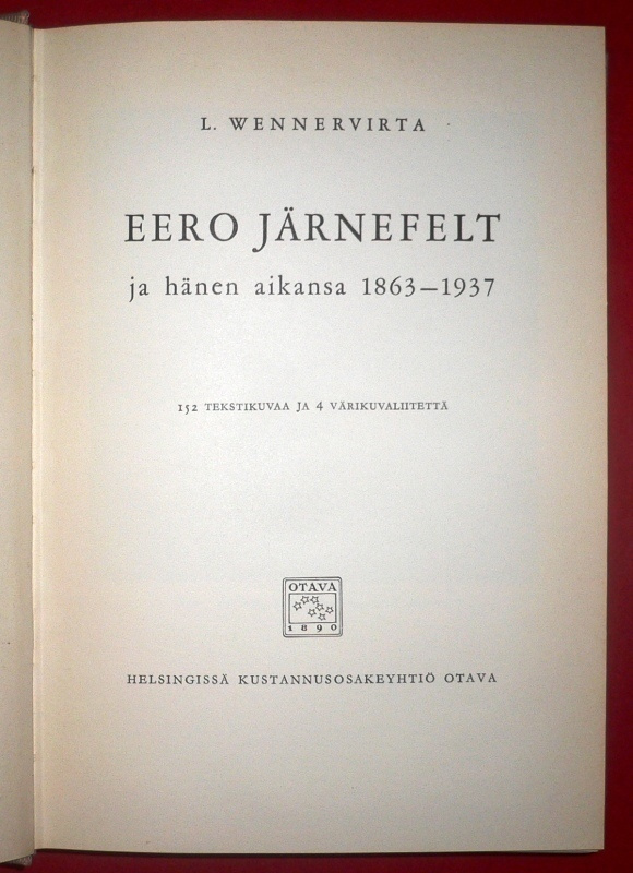 Wennervirta : Eero Järnefelt ja hänen taiteensa 1863 - 1937