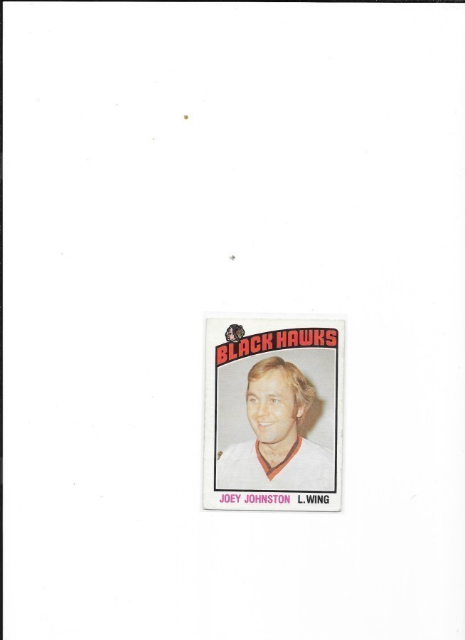1976-77 OPC #325 Joey Johnston Chicago Blackhawks
