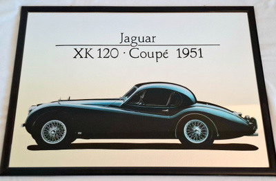 Jaguar XK 120 peili , auto , klassikko , vintage