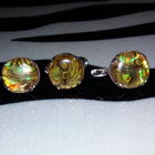 Vintage hopea Fire Agate sormus & korvakorut Maksico 925 - pikkukuva 5