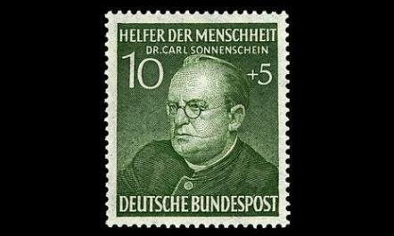 Saksa 157 ** Dr. Carl Sonnenschein 10+5 Pf (1952)