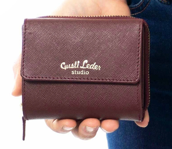 GUSTI LEDER BIRGITTA lompakko nahkaa viininpunainen