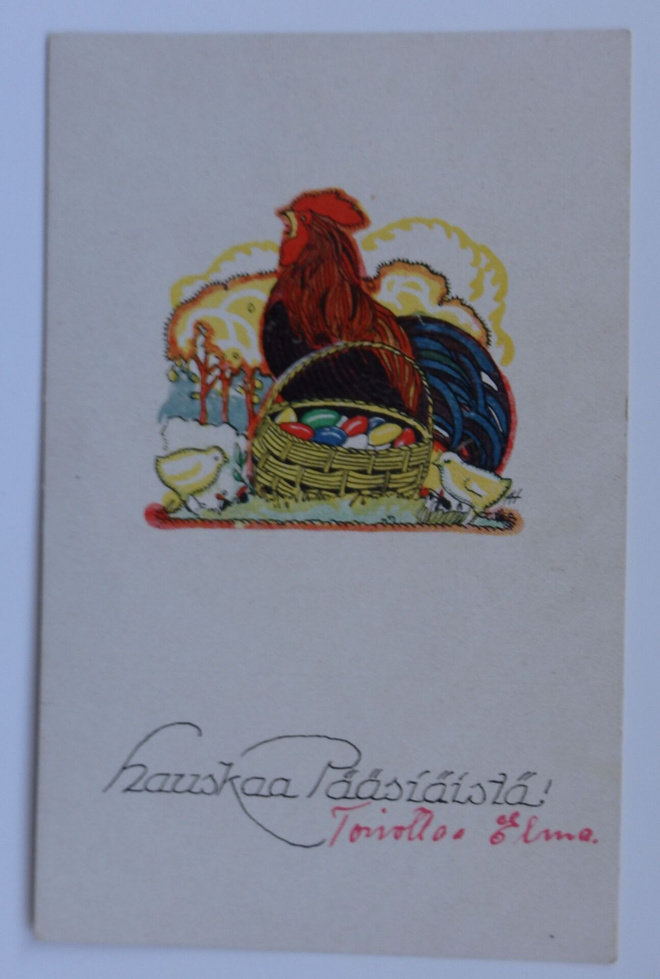 A. Tuhka Pääsiäiskortti 1920-lukua