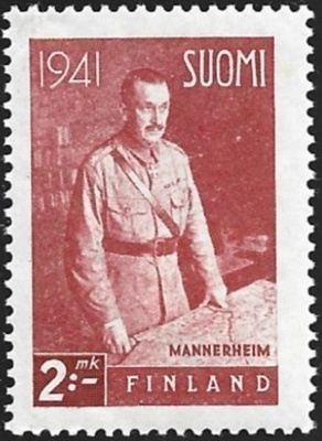 1941 Sotamarsalkka Mannerheim 2 mk ** LaPe 250 W II 19 mm